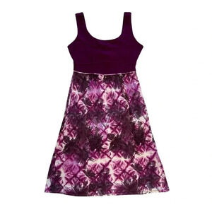Athleta women’s “Sidekick” Tie Dye dress in Royal Purple size XS